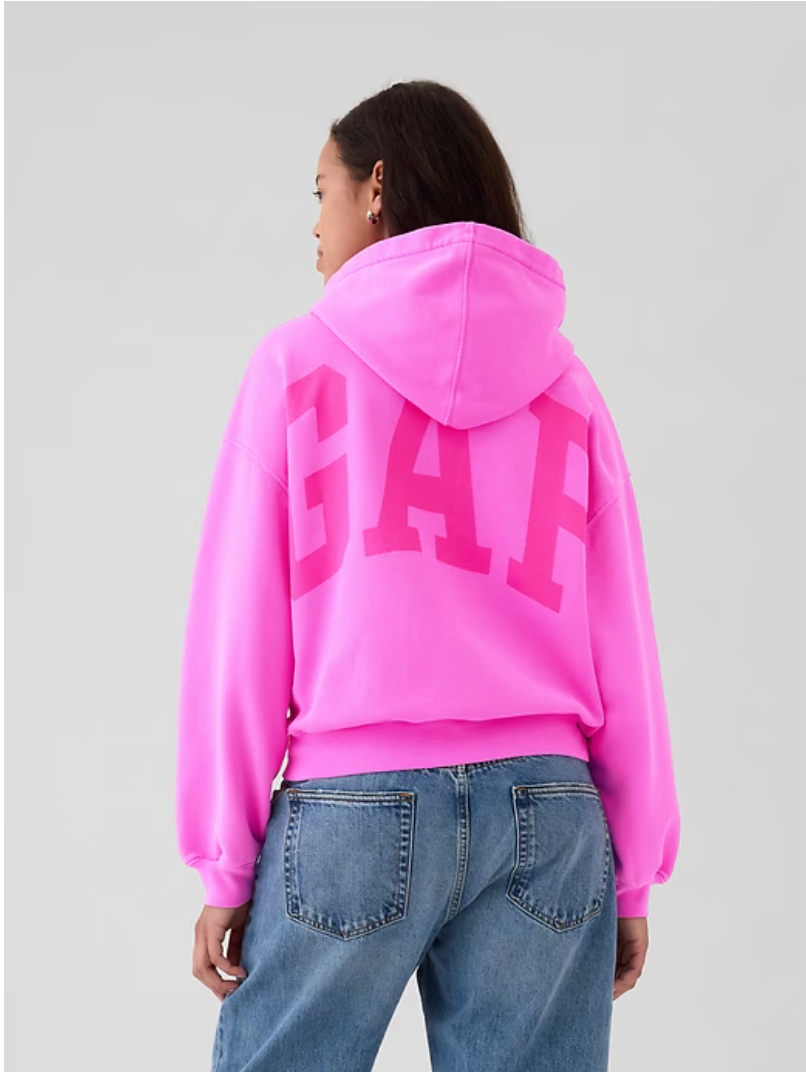 Pink Cropped Hoodie